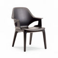 Chaise en plastique noir empilable pour intérieur et extérieur 50 x 50 x 80cm