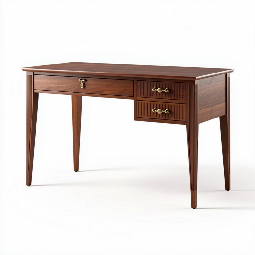 Bureau en bois de chêne avec deux tiroirs dimensions 120 x 60 x 75cm