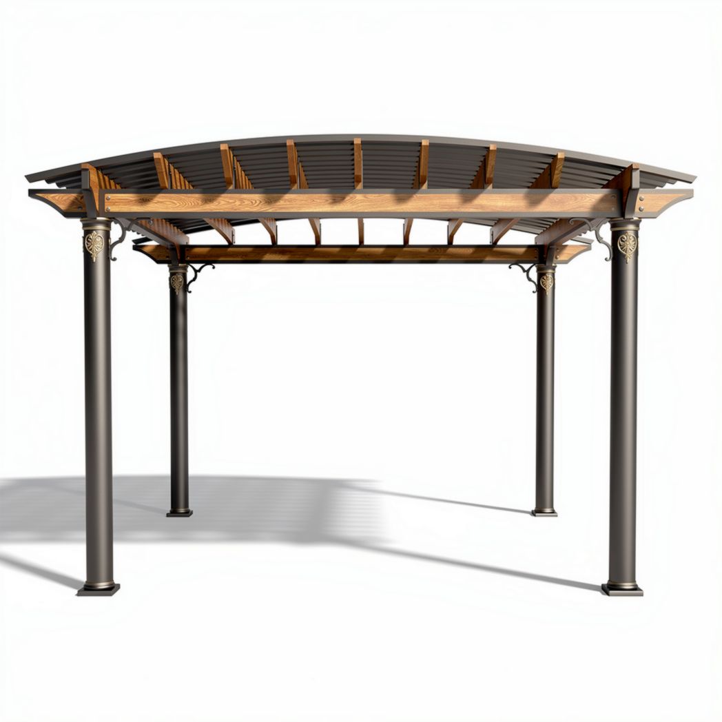 abri de jardin en bois et métal avec toiture en polycarbonate 300 x 300 x 250cm